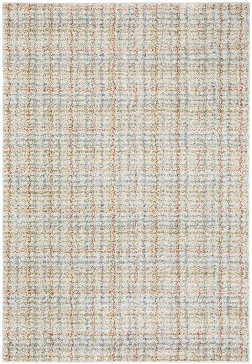 Blue And Rust Plaid Area Rug Photo 2