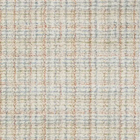 Blue And Rust Plaid Area Rug Photo 2