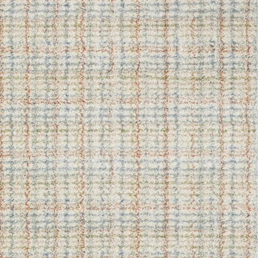 Blue And Rust Plaid Area Rug Photo 2