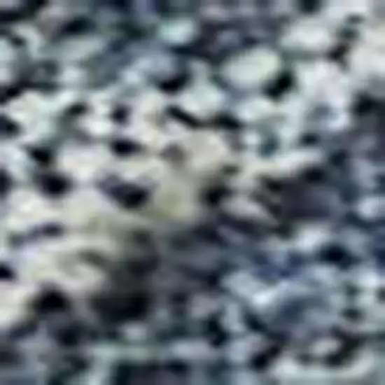 Blue And Silver Abstract Washable Area Rug With UV Protection Photo 2