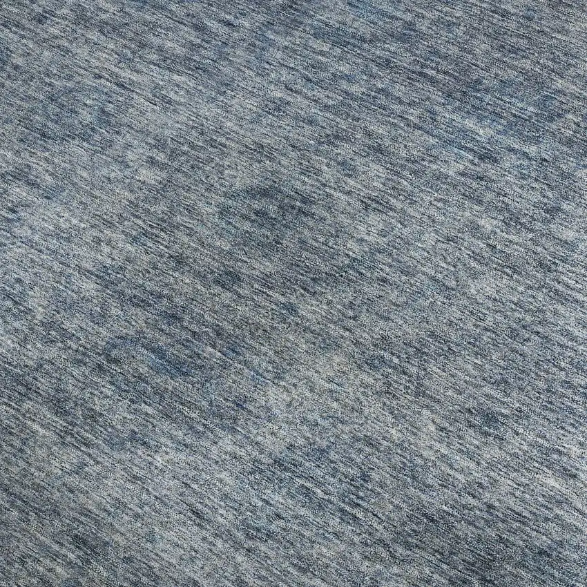 Blue And Silver Abstract Washable Area Rug With UV Protection Photo 2