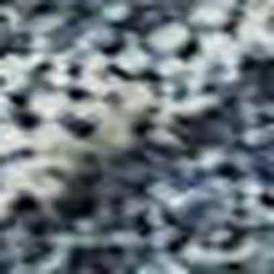 Blue And Silver Abstract Washable Area Rug With UV Protection Photo 2