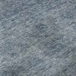 Photo of Blue And Silver Abstract Washable Area Rug With UV Protection