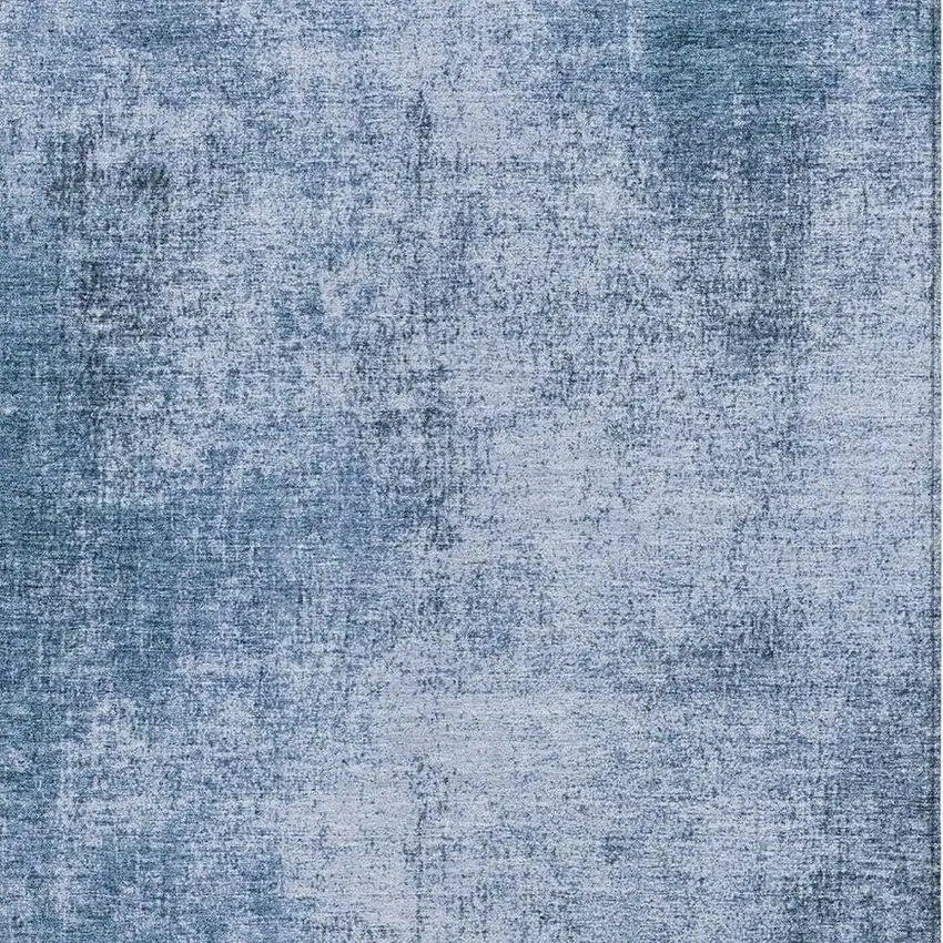 Blue And Sky Blue Abstract Washable Indoor Outdoor Area Rug Photo 3