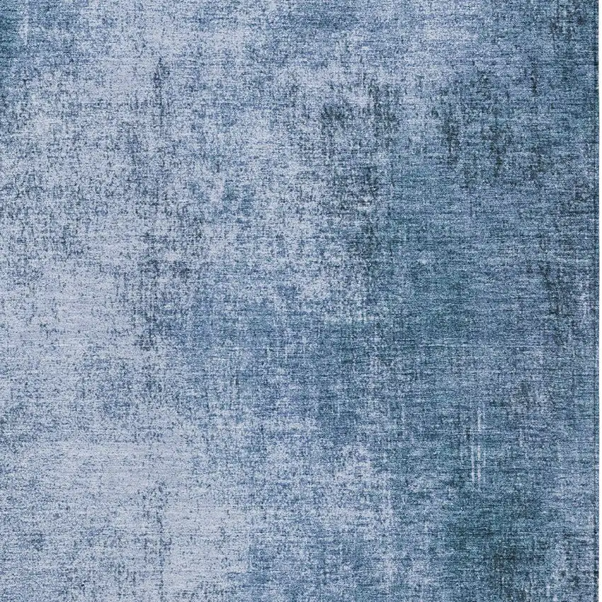 Blue And Sky Blue Abstract Washable Indoor Outdoor Area Rug Photo 9
