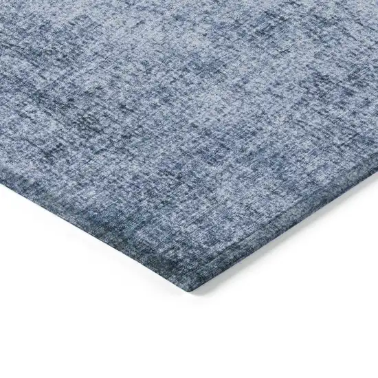 Blue And Sky Blue Abstract Washable Indoor Outdoor Area Rug Photo 7