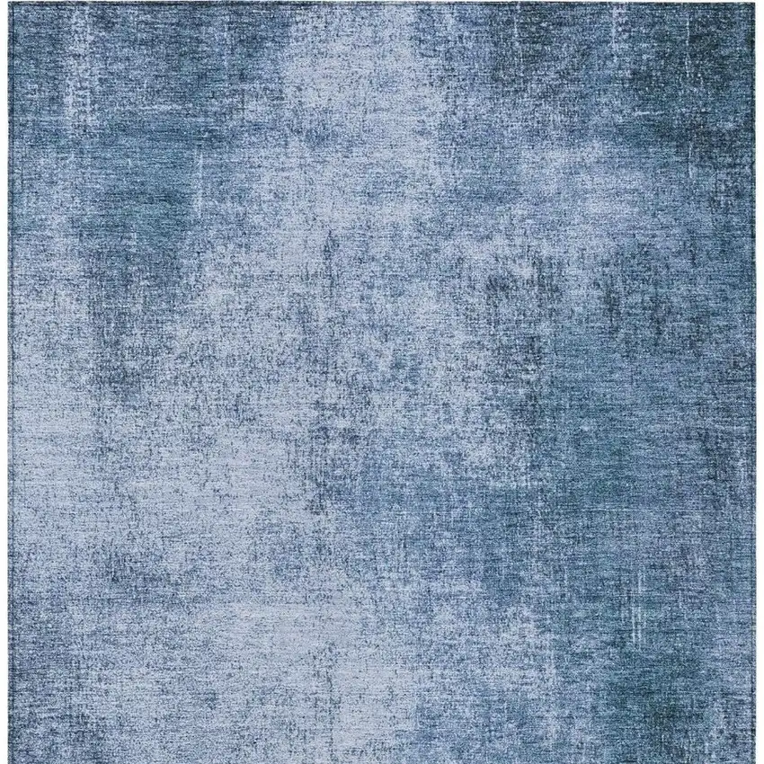 Blue And Sky Blue Abstract Washable Indoor Outdoor Area Rug Photo 4