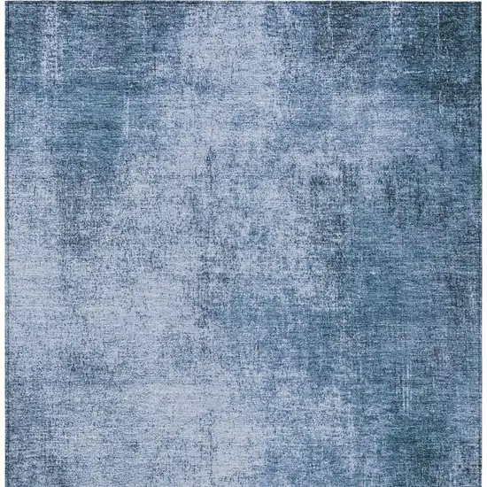 Blue And Sky Blue Abstract Washable Indoor Outdoor Area Rug Photo 6
