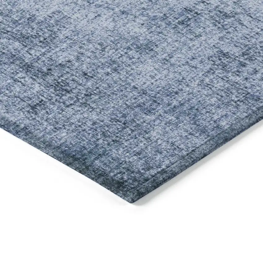 Blue And Sky Blue Abstract Washable Indoor Outdoor Area Rug Photo 8