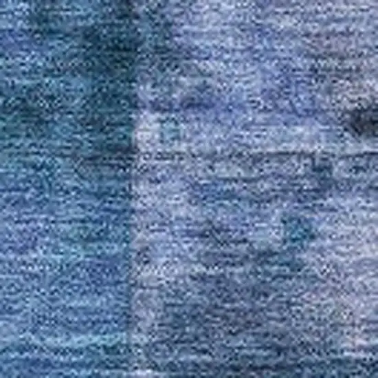 Blue And Sky Blue Abstract Washable Indoor Outdoor Area Rug Photo 3