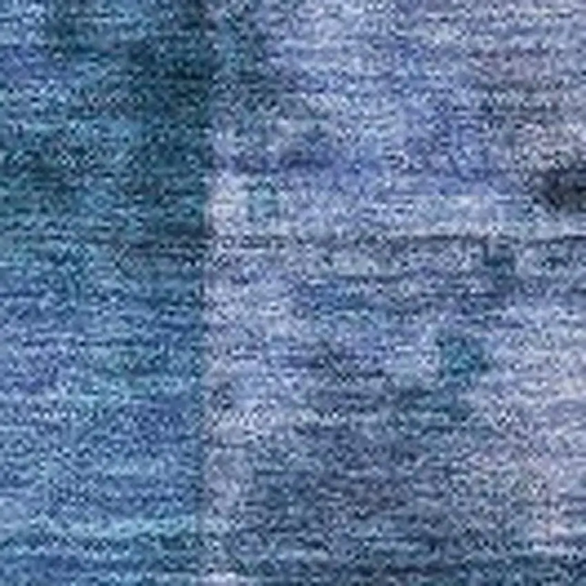 Blue And Sky Blue Abstract Washable Indoor Outdoor Area Rug Photo 3