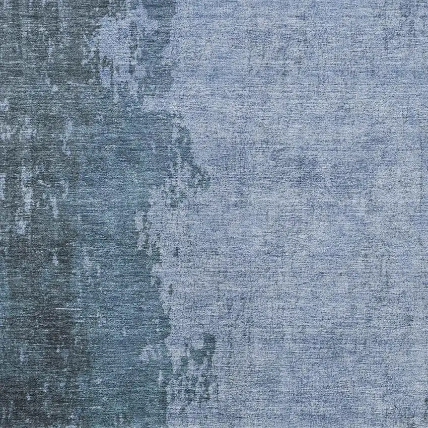 Blue And Sky Blue Abstract Washable Indoor Outdoor Area Rug Photo 3