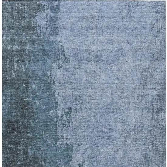 Blue And Sky Blue Abstract Washable Indoor Outdoor Area Rug Photo 4