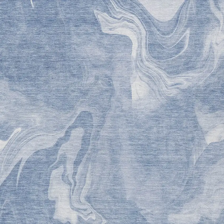 Blue And Sky Blue Abstract Washable Indoor Outdoor Area Rug Photo 6