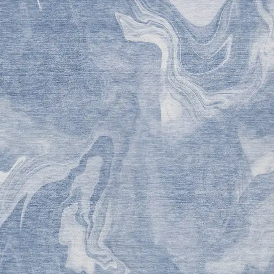 Blue And Sky Blue Abstract Washable Indoor Outdoor Area Rug Photo 6