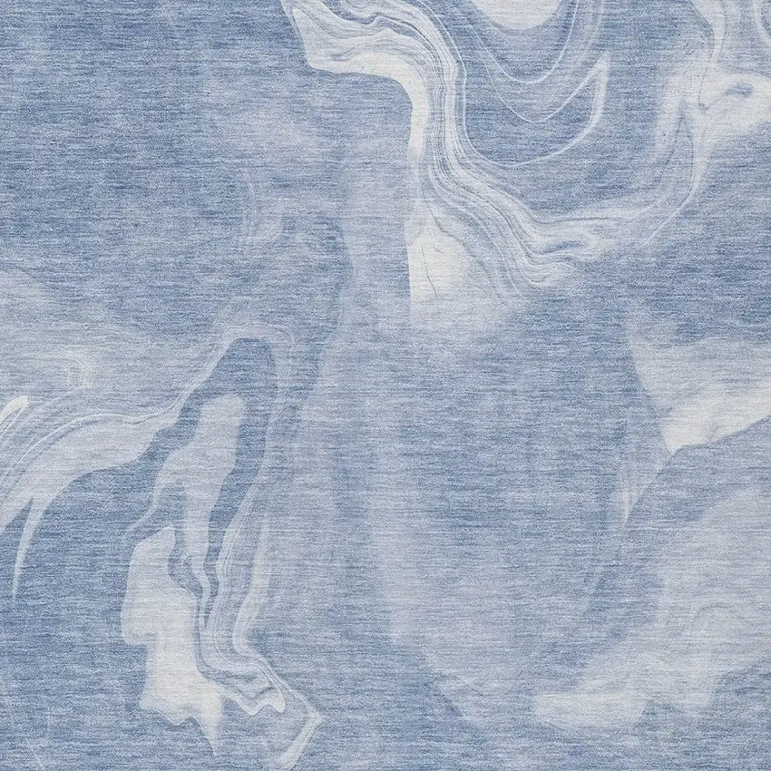 Blue And Sky Blue Abstract Washable Indoor Outdoor Area Rug Photo 6