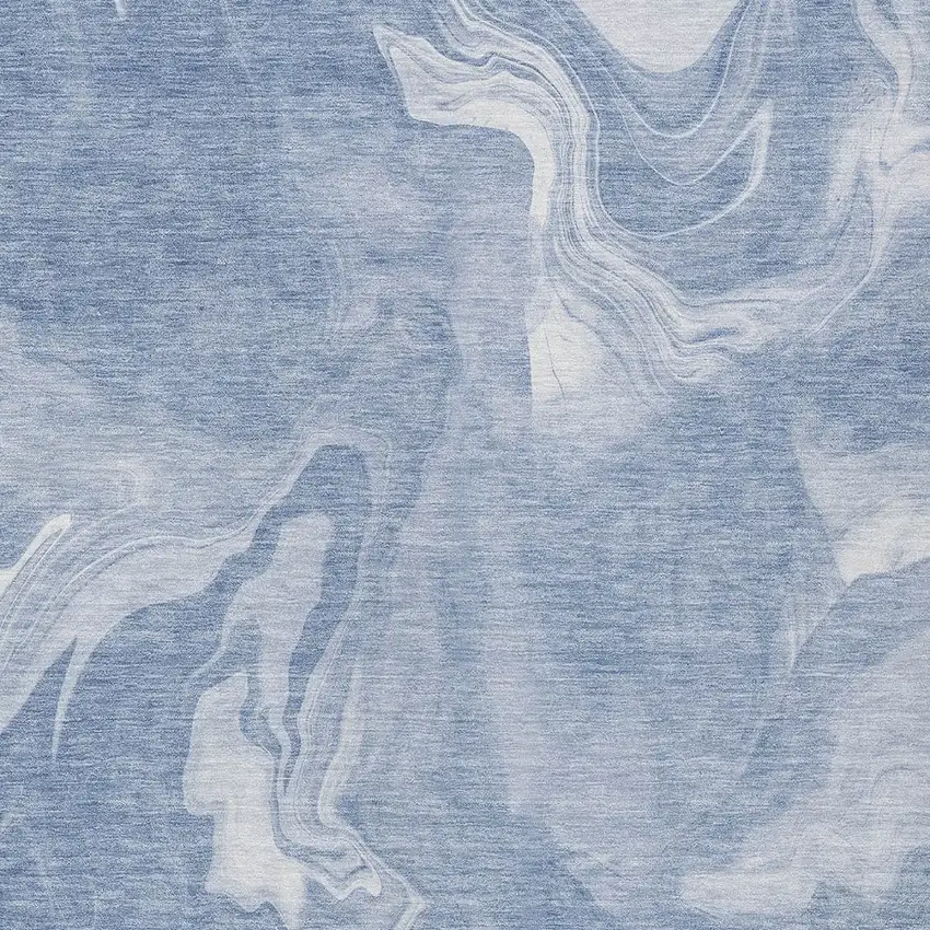 Blue And Sky Blue Abstract Washable Indoor Outdoor Area Rug Photo 6