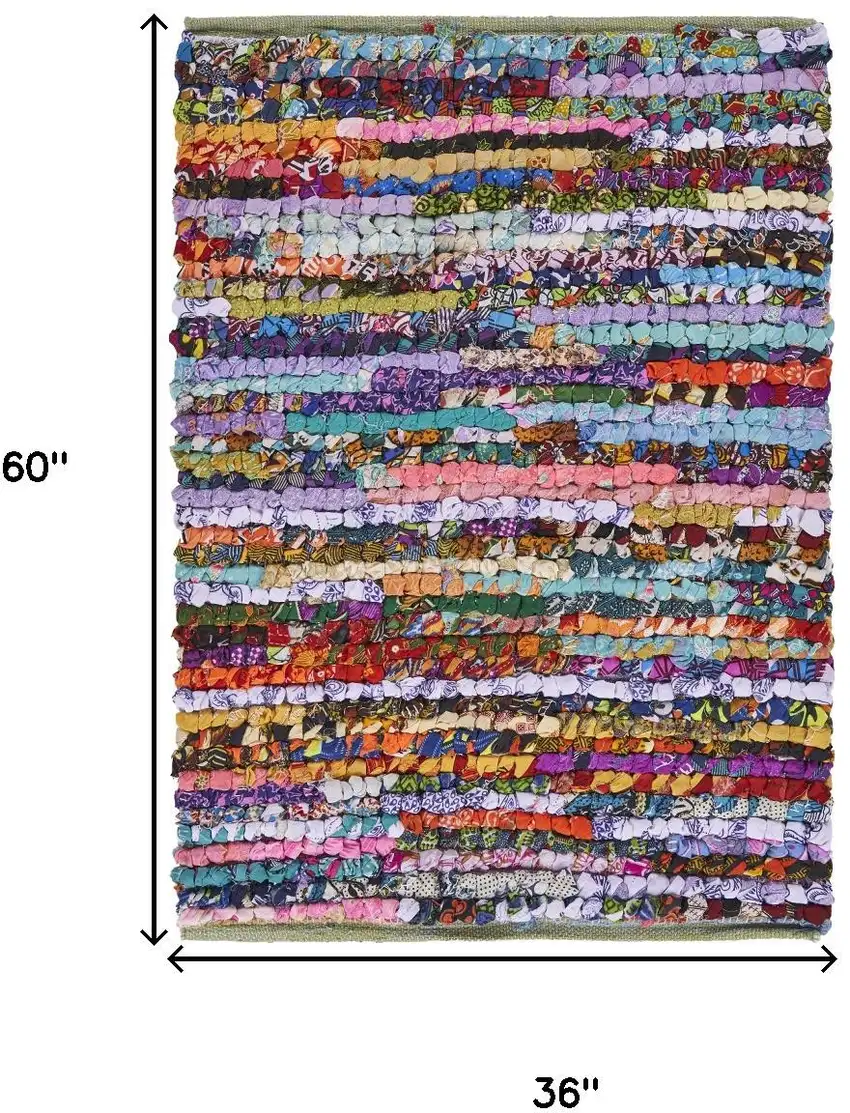 Blue And Sky Blue Striped Hand Woven Area Rug Photo 3