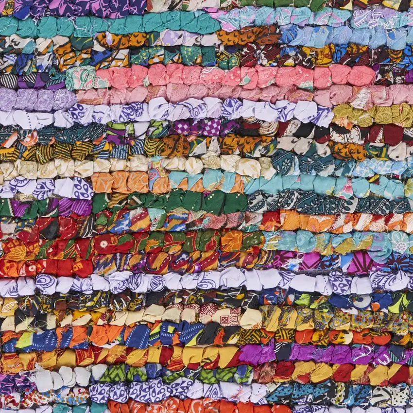 Blue And Sky Blue Striped Hand Woven Area Rug Photo 7