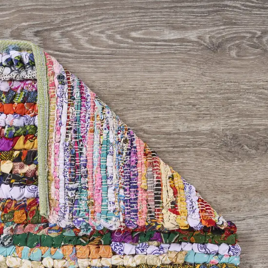 Blue And Sky Blue Striped Hand Woven Area Rug Photo 6