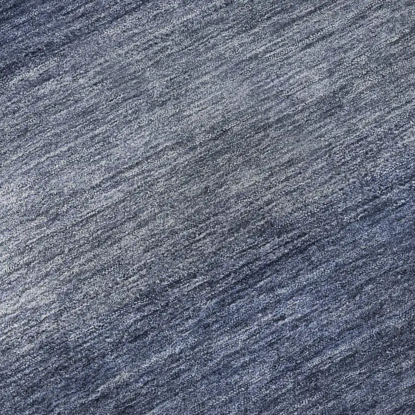 Blue And Sky Blue Striped Washable Area Rug With UV Protection Photo 9