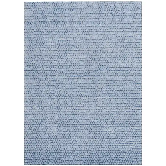 Blue And Sky Blue Striped Washable Indoor Outdoor Area Rug Photo 4