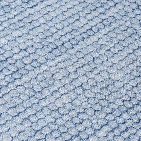Blue And Sky Blue Striped Washable Indoor Outdoor Area Rug Photo 6