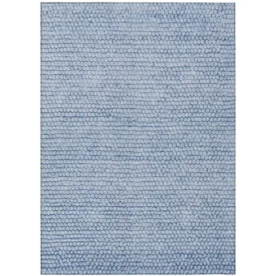 Blue And Sky Blue Striped Washable Indoor Outdoor Area Rug Photo 2