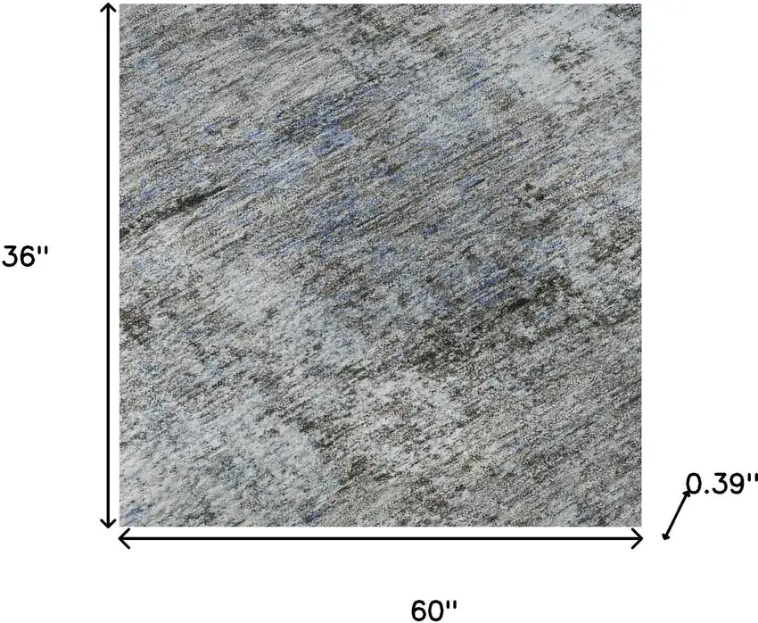 Blue And Taupe Abstract Washable Area Rug With UV Protection Photo 8