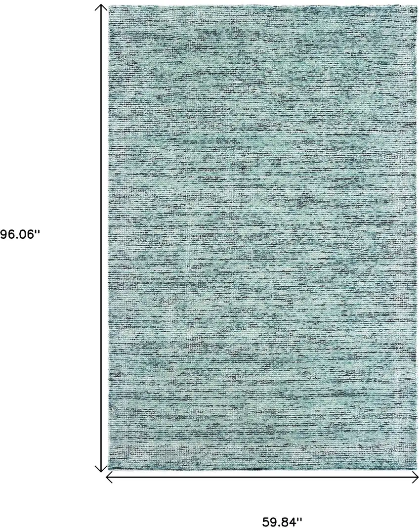 Blue And Teal Hand Tufted Area Rug Photo 3