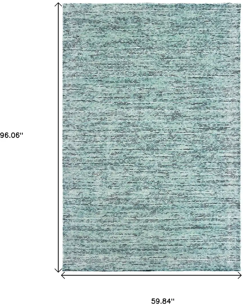Blue And Teal Hand Tufted Area Rug Photo 3