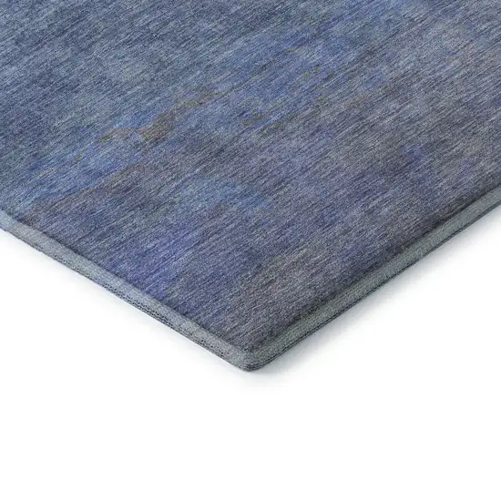 Blue And Teal Striped Washable Area Rug With UV Protection Photo 7