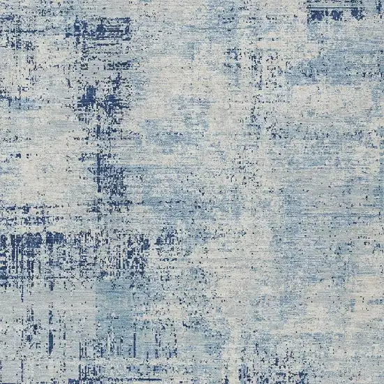 Blue And Wheat Abstract Washable Indoor Outdoor Area Rug Photo 5