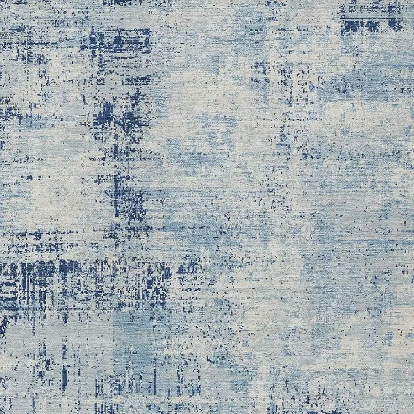 Blue And Wheat Abstract Washable Indoor Outdoor Area Rug Photo 5