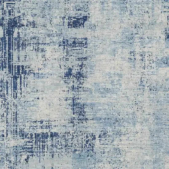 Blue And Wheat Abstract Washable Indoor Outdoor Area Rug Photo 5