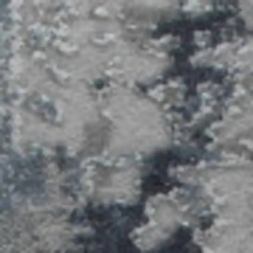 Blue And White Abstract Distressed Area Rug Photo 4