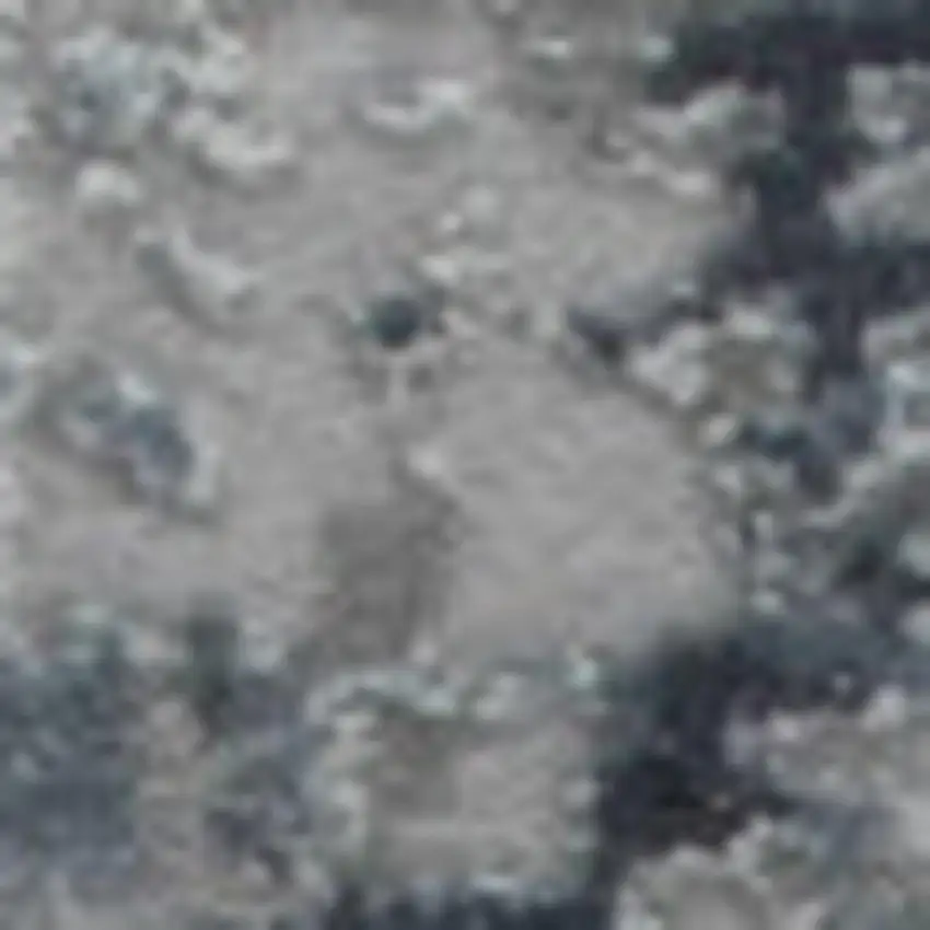 Blue And White Abstract Distressed Area Rug Photo 3