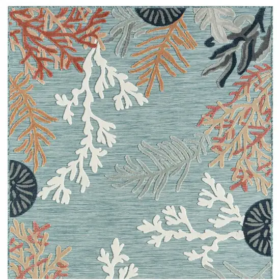 Blue And White Indoor Outdoor Area Rug Photo 3