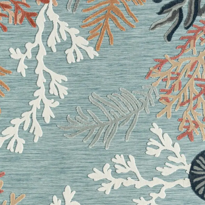 Blue And White Indoor Outdoor Area Rug Photo 5