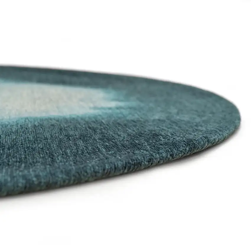 Blue And White Abstract Washable Area Rug With UV Protection Photo 8
