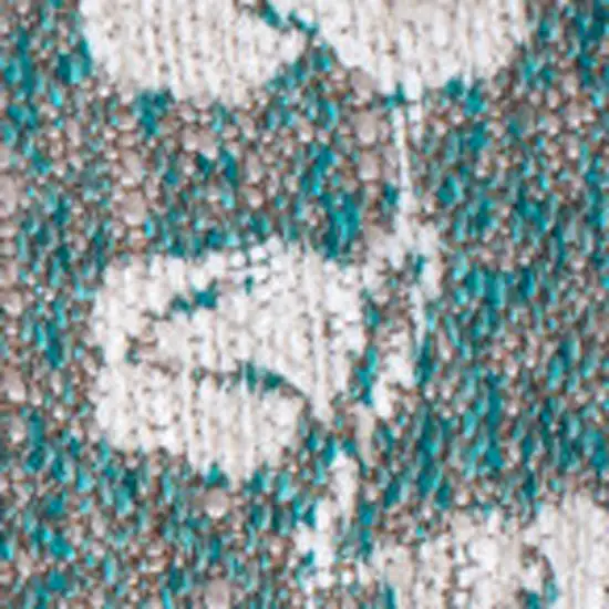 Blue And White Oriental Washable Area Rug With UV Protection Photo 7