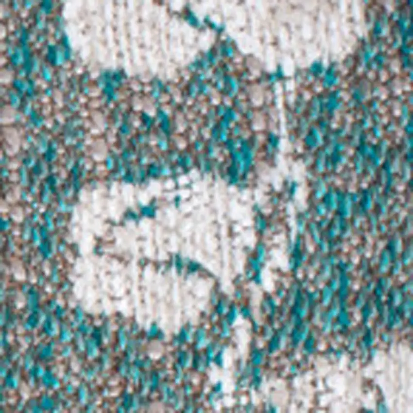 Blue And White Oriental Washable Area Rug With UV Protection Photo 7