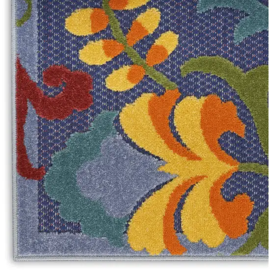 Blue Yellow And Green Indoor Outdoor Area Rug Photo 4
