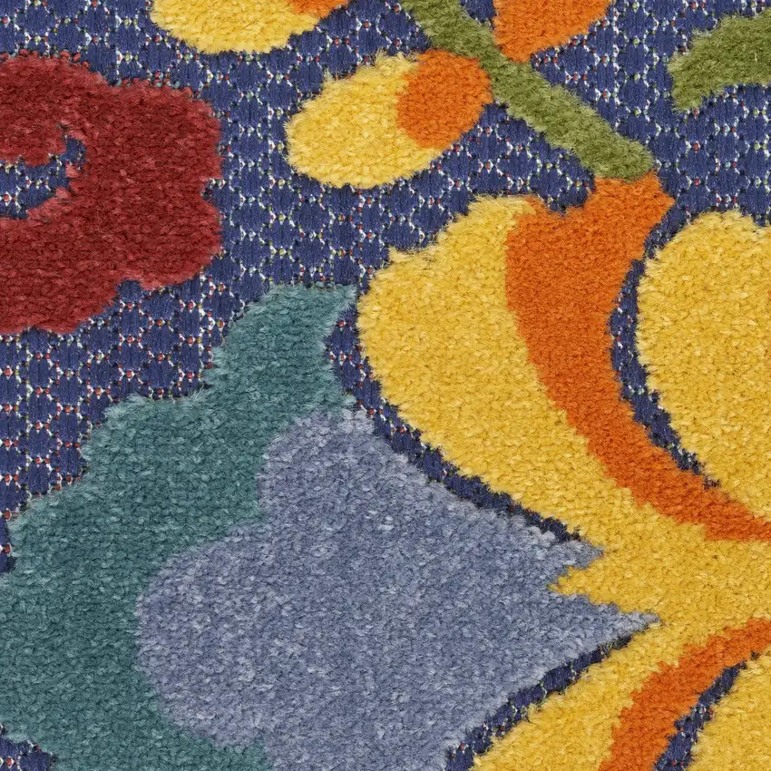 Blue Yellow And Green Indoor Outdoor Area Rug Photo 9