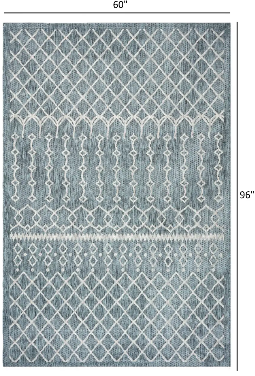 Blue Array Indoor Outdoor Area Rug Photo 5