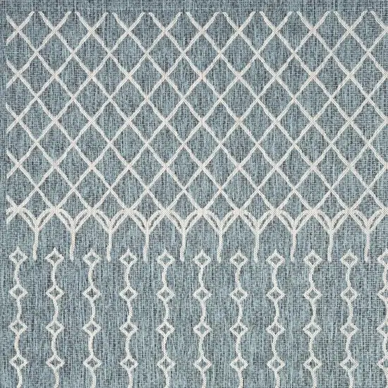 Blue And Gray Indoor Outdoor Area Rug Photo 3
