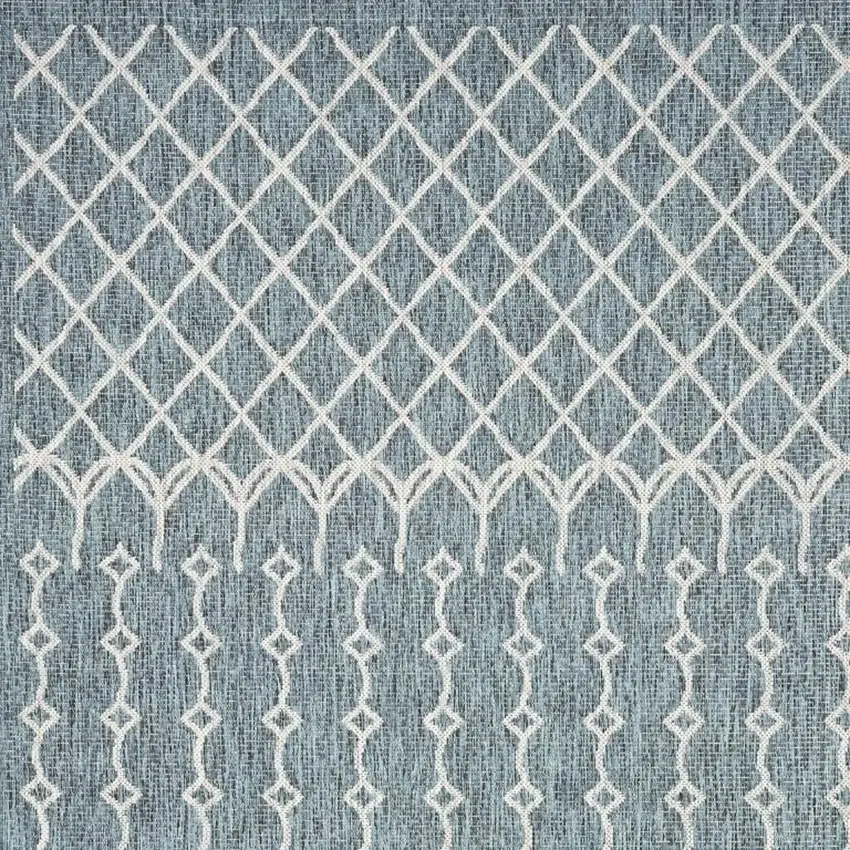 Blue And Gray Indoor Outdoor Area Rug Photo 3