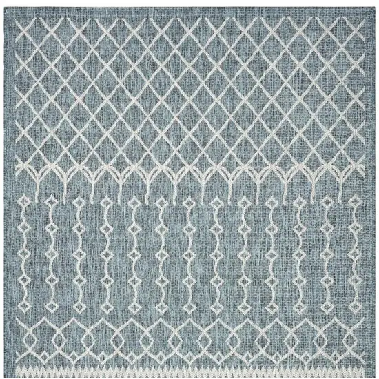Blue And Gray Indoor Outdoor Area Rug Photo 7