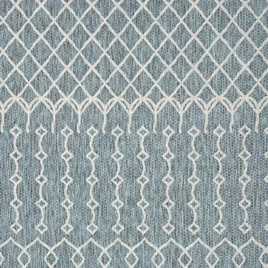 Blue And Gray Indoor Outdoor Area Rug Photo 5