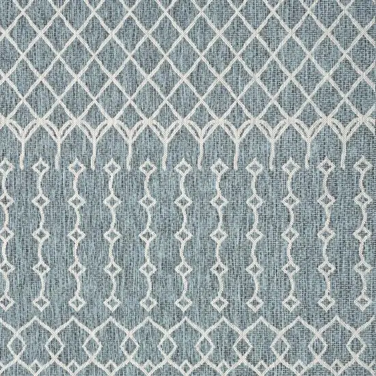 Blue And Gray Indoor Outdoor Area Rug Photo 4